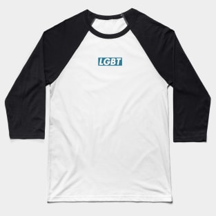 LGBT Blue box logo Baseball T-Shirt